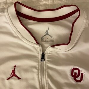 OU Jordan Men’s White Quarter Zip Size Small